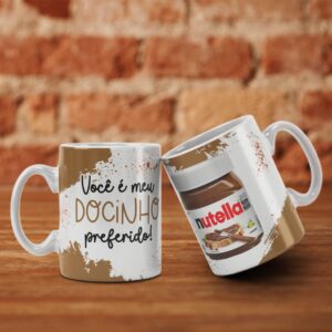 Caneca porcelana 325ml pascoa chocolate